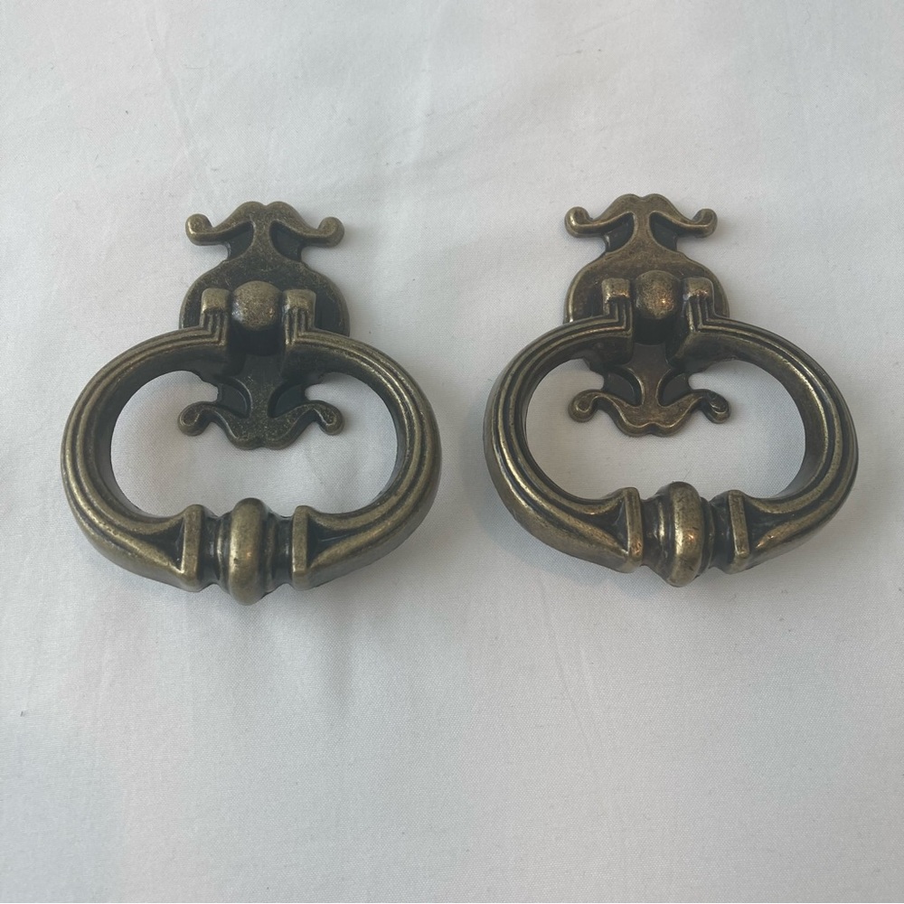 Vintage Handles Drawer Door Dresser Pulls Furniture Vintage Hardware Pair Knobs